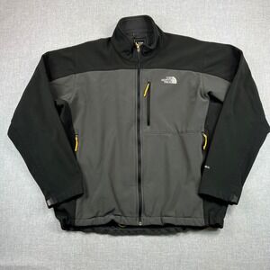 The North Face TNF Apex Softshell Jacket Men XL Black Gray Windproof Outdoor